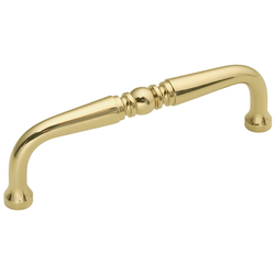 Power and Beauty Pull 3-1/2 inch Center to Center Polished Brass