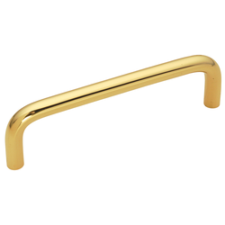 Wire Pulls Pull 3-3/4 inch Center to Center Polished Brass