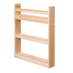 American Made Cascade Series Kitchen Base Cabinet Pull-Out Organizer with Blum Soft-Close Slides, Natural, Minimum Cabinet Width: 4 Inch