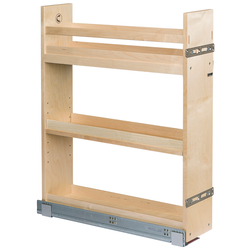 American Made Cascade Series Kitchen Base Cabinet Pull-Out Organizer with Blum Soft-Close Slides, Natural, Minimum Cabinet Width: 6 Inch