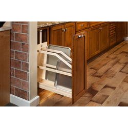  American Made Roll-Out Cookie and Baking Tray Organizer with Blumotion Soft-Close Bottom-Mounted Slides for Minimum Cabinet Opening: 12" Width x 21-1/2" Depth x 20-1/4" Height, Maple Clear Coat 
