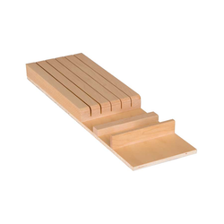 6-1/2 Inch Width American Made Trimmable Knife Block Insert with 6 Slots, Maple