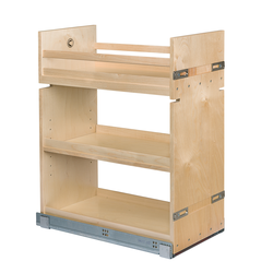 American Made Signature Series Kitchen Base Cabinet Organizer with Blum Soft-Close Slides, Natural, Minimum Cabinet Width: 12 Inch