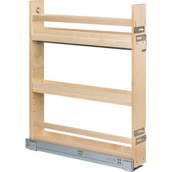 American Made Signature Series Kitchen Base Cabinet Organizer with Blum Soft-Close Slides, Natural, Minimum Cabinet Width: 4 Inch