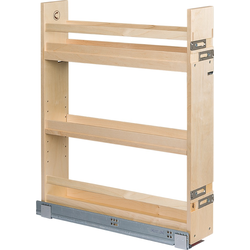 American Made Signature Series Kitchen Base Cabinet Organizer with Blum Soft-Close Slides, Natural, Minimum Cabinet Width: 5 Inch