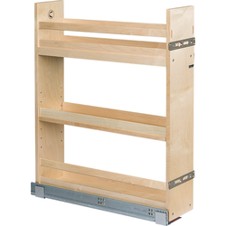 American Made Signature Series Kitchen Base Cabinet Organizer with Blum Soft-Close Slides, Natural, Minimum Cabinet Width: 6 Inch