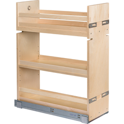 American Made Signature Series Kitchen Base Cabinet Organizer with Blum Soft-Close Slides, Natural, Minimum Cabinet Width: 9 Inch