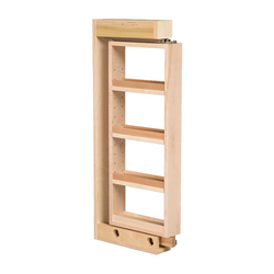 23% OFF 3 Inch Width American Made Wall Filler Pull-Out Organizer with 2 Adjustable Shelves, Maple, Minimum Cabinet Width: 3-1/8 Inch