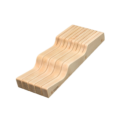 5-7/8 Inch Width American Made Wave Knife Block Insert with 9 Slots, Maple