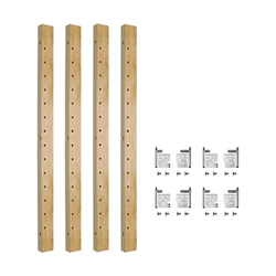 X-Series 2-1/2" Width x 20-7/8" Length Adjustable Roll-Out Pilaster/Spacer Set with Slide Mounting Brackets for Two Drawers, Slides and Drawers not Included, Clear Coat Maple 