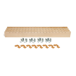 X-Series 2-1/2" Width x 27-18" Length Adjustable Roll-Out Pilaster/Spacer Set with Slide Mounting Brackets for Two Drawers, Slides and Drawers not Included, Clear Coat Maple 