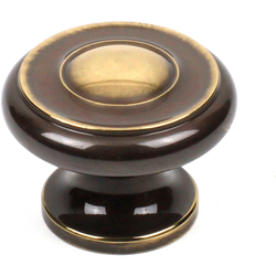 Plymouth 1-1/2 Inch Diameter Polished Antique Cabinet Knob