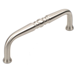 Plymouth 3-1/2 Inch Center to Center Dull Satin Nickel Cabinet Pull