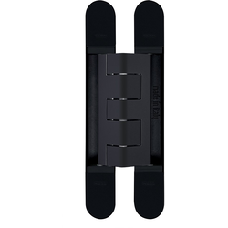  PMI 3-Way Adjustable Invisible Hinge, Door Thickness 1-1/2” (38mm) to 1-3/4” (45mm), Screw Covers Included, 1-1/4” (32mm) W x 9-1/16”(230mm) L x 1-1/8” (32mm) D, Matte Black Paint