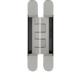  PMI 3-Way Adjustable Invisible Hinge, Door Thickness 1-1/2” (38mm) to 1-3/4” (45mm), Screw Covers Included, 1-1/4” (32mm) W x 9-1/16”(230mm) L x 1-1/8” (32mm) D, Silver Paint