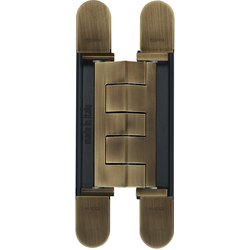 9-1/16 Inch Length x 1-1/4 Inch Width 1432W Series 3D Invisible Hinge, Matte Black Paint