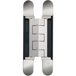 9-1/16 Inch Length x 1-1/4 Inch Width 1432W Series 3D Invisible Hinge, Nickel Plated