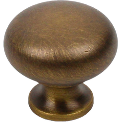 Plymouth 1-1/4 Inch Diameter Weathered Brass Cabinet Knob