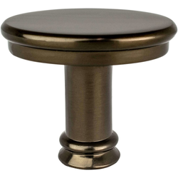 9/16 Inch Base Dierdra Cabinet Knobs, Toasted Bronze
