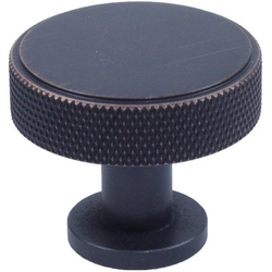 Diamond Knurling 1-3/8 Inch Diameter Cabinet Knob, Regent Bronze/Copper