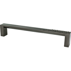 6-5/16 Inch Center to Center Roque Cabinet Pulls, Black Nickel