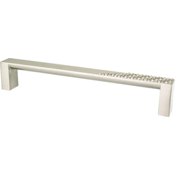 6-5/16 Inch Center to Center Roque Cabinet Pulls, Brushed Nickel