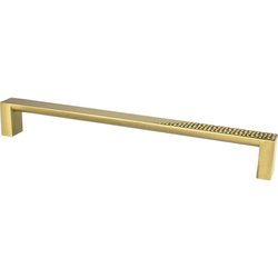 8-13/16 Inch Center to Center Roque Cabinet Pulls, Modern Brushed Gold
