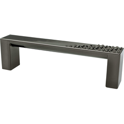 3-3/4 Inch Center to Center Roque Cabinet Pulls, Black Nickel