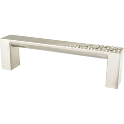 3-3/4 Inch Center to Center Roque Cabinet Pulls, Brushed Nickel
