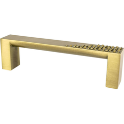 3-3/4 Inch Center to Center Roque Cabinet Pulls, Modern Brushed Gold