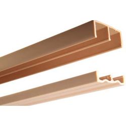 23% OFF 72 Inch Length Plastic Track and Guide Set for 3/4 Inch Width Door, Tan
