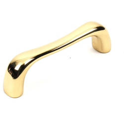 Elite 3 Inch Center to Center Polished Brass Cabinet Pull