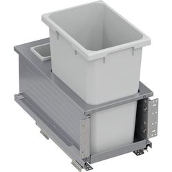35 Quart VS ENVI BMT Bottom Mount Planero Single Soft-Close Waste Container For 12 Inch Face Frame / 13 Inch Frameless Opening W, Platinum