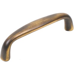 Plymouth 3 Inch Center to Center Weathered Brass Cabinet Pull