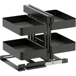 VS COR FLEX Planero Base Pullout For 15 Inch Minimum Cabinet Opening Width, Carbon Steel Gray