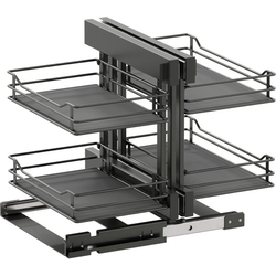 VS COR FLEX Scalea Base Pullout For 15 Inch Minimum Cabinet Opening Width, Carbon Steel Gray