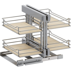 VS COR FLEX Scalea Base Pullout For 15 Inch Minimum Cabinet Opening Width, Platinum / Maple
