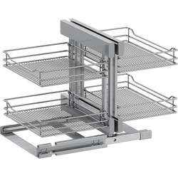 VS COR FLEX Saphir Base Pullout For 17-1/2 Inch Minimum Cabinet Opening Width, Platinum