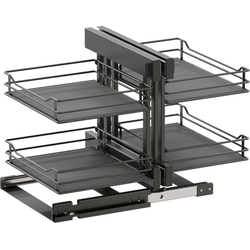 VS COR FLEX Scalea Base Pullout For 17-1/2 Inch Minimum Cabinet Opening Width, Carbon Steel Gray