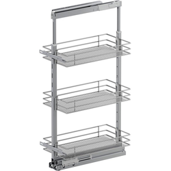 37-1/2 to 47-1/4 Inch Height VS TAL Pantry Saphir Base Pullout For 12 Inch Cabinet Opening Width, Platinum