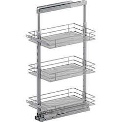 37-1/2 to 47-1/4 Inch Height VS TAL Pantry Saphir Base Pullout For 15 Inch Cabinet Opening Width, Platinum