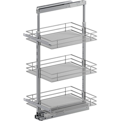 37-1/2 to 47-1/4 Inch Height VS TAL Pantry Saphir Base Pullout For 18 Inch Cabinet Opening Width, Platinum