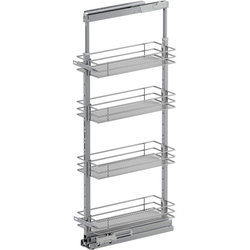 47-1/4 to 57 Inch Height VS TAL Pantry Saphir Base Pullout For 9 Inch Cabinet Opening Width, Platinum