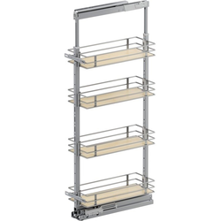 47-1/4 to 57 Inch Height VS TAL Pantry Scalea Base Pullout For 9 Inch Cabinet Opening Width, Platinum / Maple