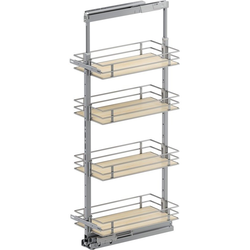 47-1/4 to 57 Inch Height VS TAL Pantry Scalea Base Pullout For 12 Inch Cabinet Opening Width, Platinum / Maple