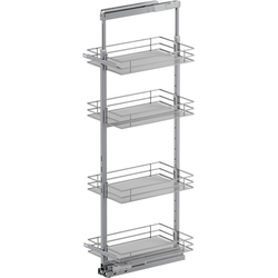 57 to 67 Inch Height VS TAL Pantry Saphir Base Pullout For 15 Inch Cabinet Opening Width, Platinum