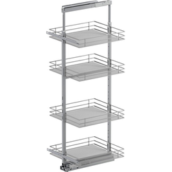 57 to 67 Inch Height VS TAL Pantry Saphir Base Pullout For 21 Inch Cabinet Opening Width, Platinum