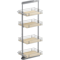 57 to 67 Inch Height VS TAL Pantry Scalea Base Pullout For 18 Inch Cabinet Opening Width, Platinum / Maple