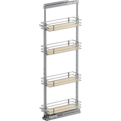 57 to 67 Inch Height VS TAL Pantry Scalea Base Pullout For 9 Inch Cabinet Opening Width, Platinum / Maple