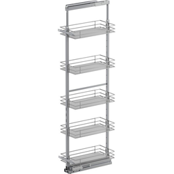 67 to 76-3/4 Inch Height VS TAL Pantry Saphir Base Pullout For 12 Inch Cabinet Opening Width, Platinum